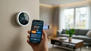 termostat inteligent smart home control temperatura aplicatie telefon